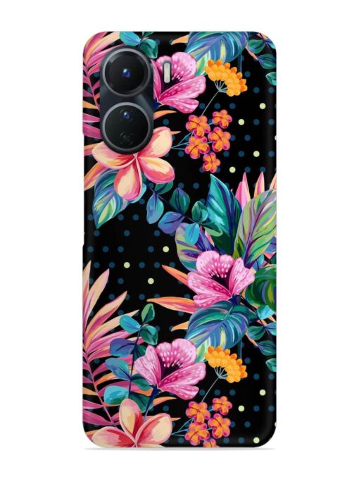 Seamless Floral Pattern Snap Case for Vivo Y16