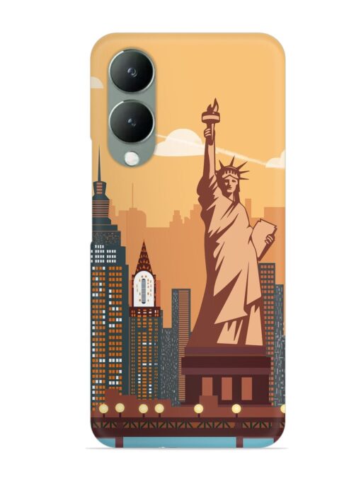 New York Statue Of Liberty Architectural Scenery Snap Case for Vivo Y17S