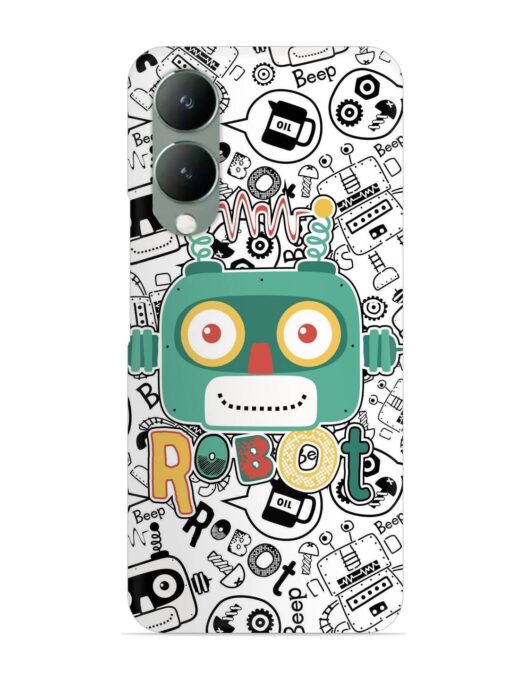 Robot Modern Seamless Pattern Snap Case for Vivo Y17S