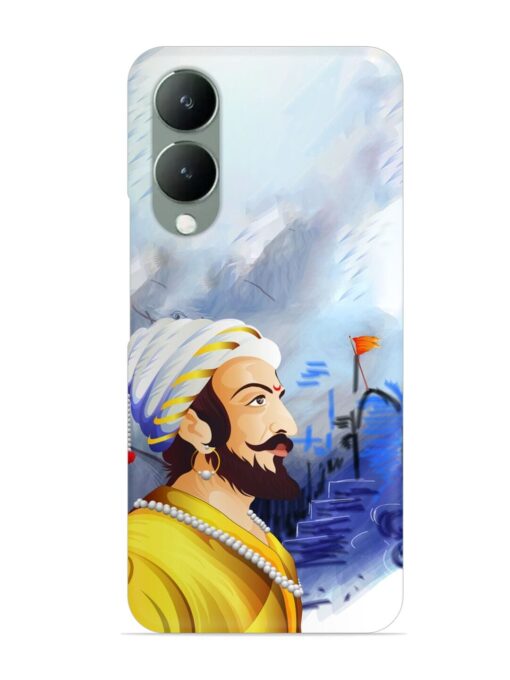 Shivaji Maharaj Color Paint Art Snap Case for Vivo Y17S