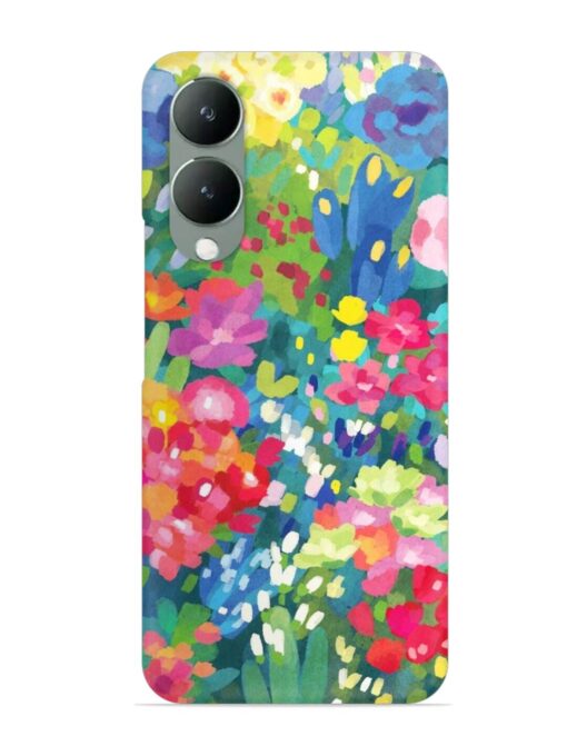 Watercolor Flower Art Snap Case for Vivo Y17S