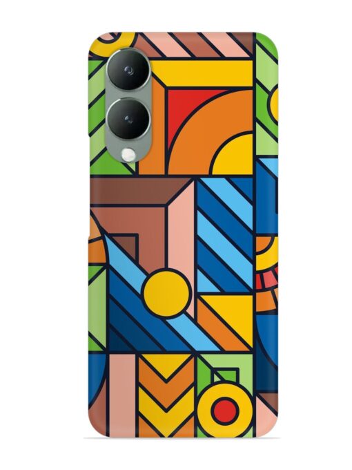 Colorful Geometric Snap Case for Vivo Y17S