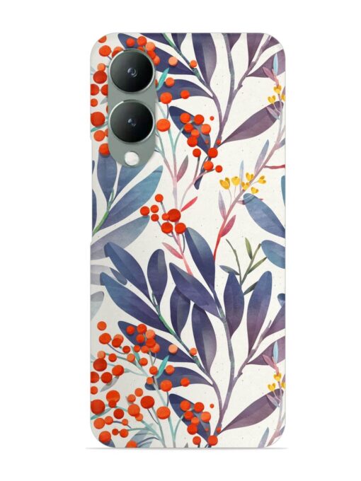 Seamless Floral Pattern Snap Case for Vivo Y17S