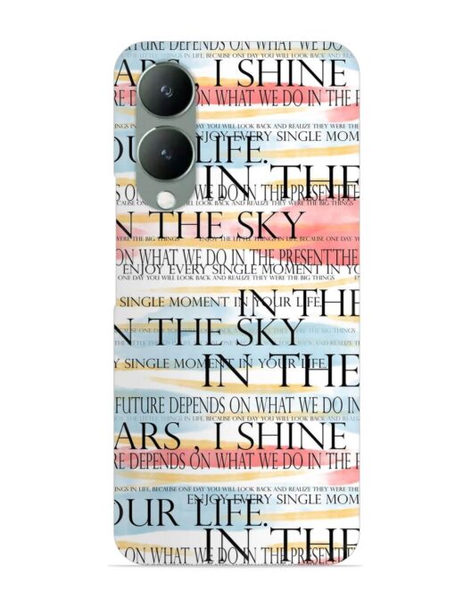 Seamless Slogans Pattern Snap Case for Vivo Y17S