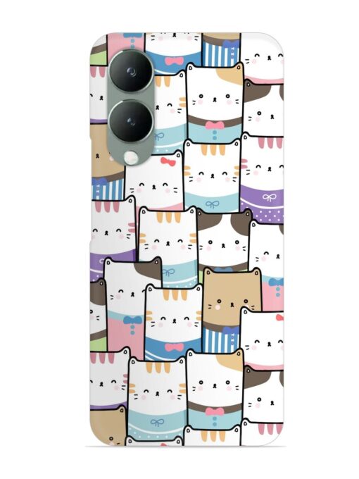 Cute Adorable Cat Snap Case for Vivo Y17S