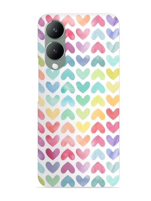 Seamless Colorful Watercolor Snap Case for Vivo Y17S