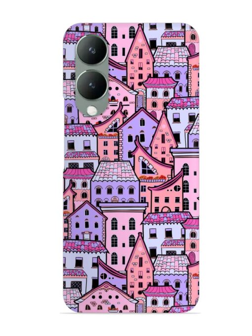 Seamless Pattern Houses Snap Case for Vivo Y17S