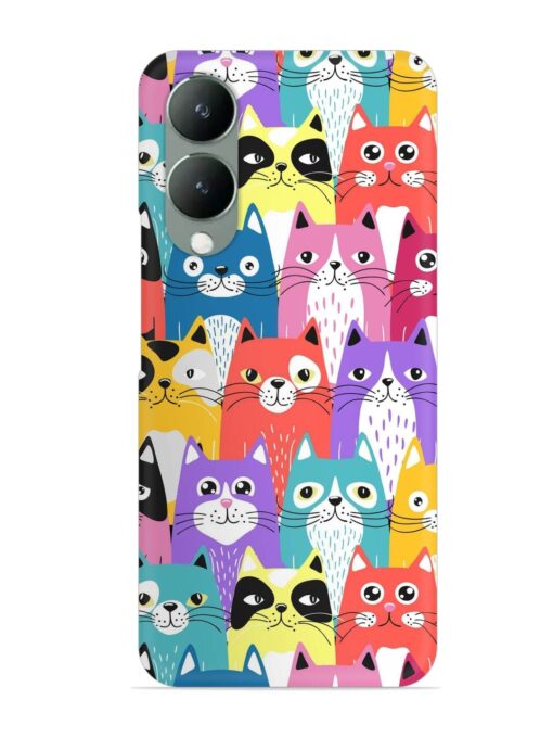 Funny Cartoon Cats Snap Case for Vivo Y17S