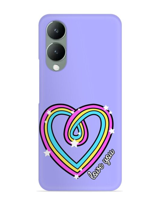 Colorful Rainbow Heart Snap Case for Vivo Y17S