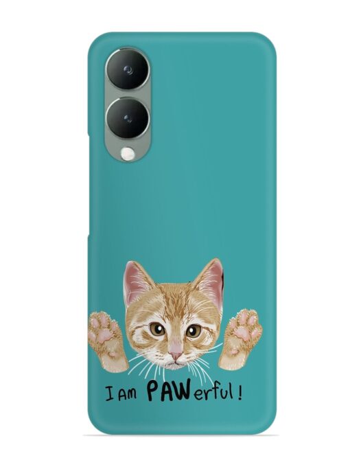 Typography Slogan Cat Snap Case for Vivo Y17S