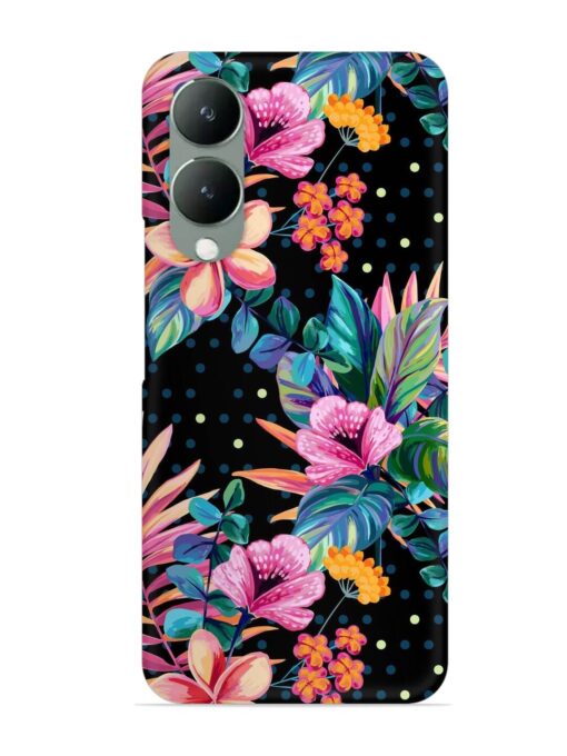 Seamless Floral Pattern Snap Case for Vivo Y17S