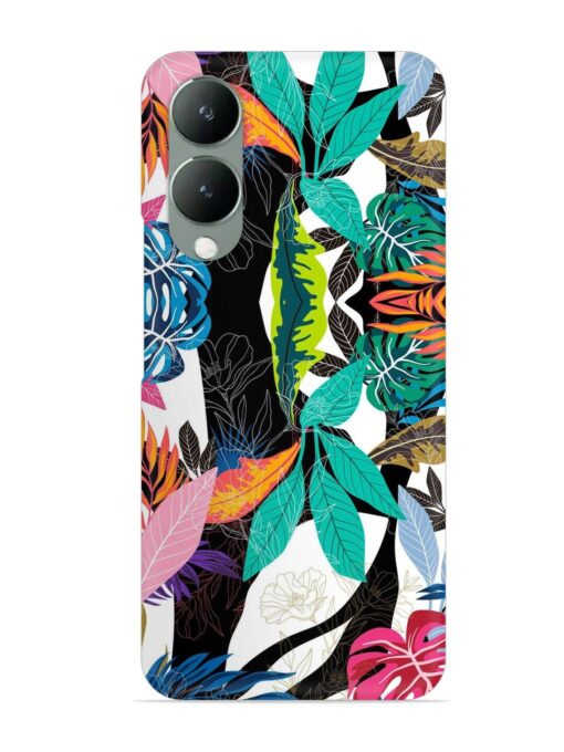 Floral Pattern Bright Snap Case for Vivo Y17S