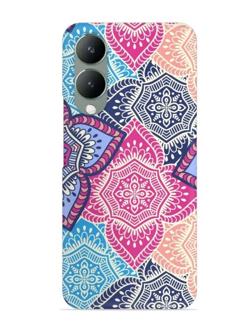 Ethnic Floral Seamless Snap Case for Vivo Y17S