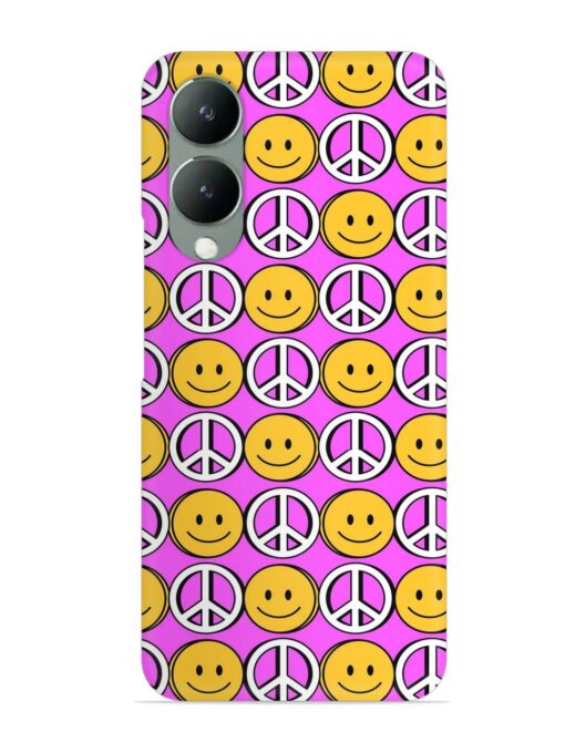 Smiley Face Peace Snap Case for Vivo Y17S