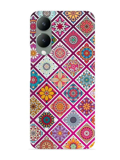 Seamless Tile Pattern Snap Case for Vivo Y17S