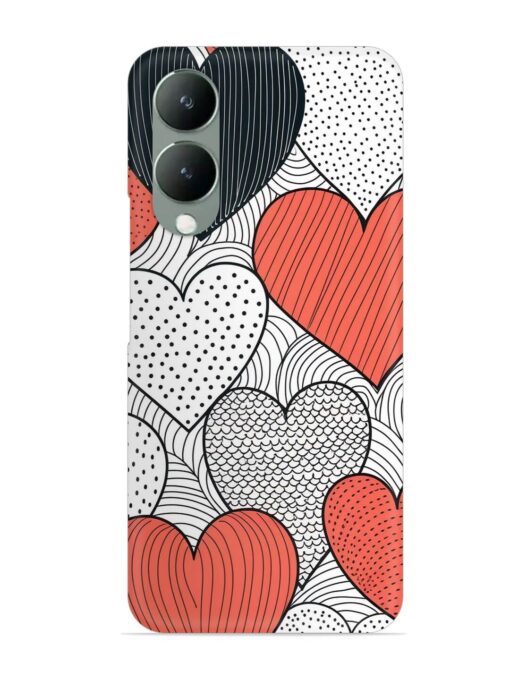 Girly Heart Seamless Snap Case for Vivo Y17S Zapvi