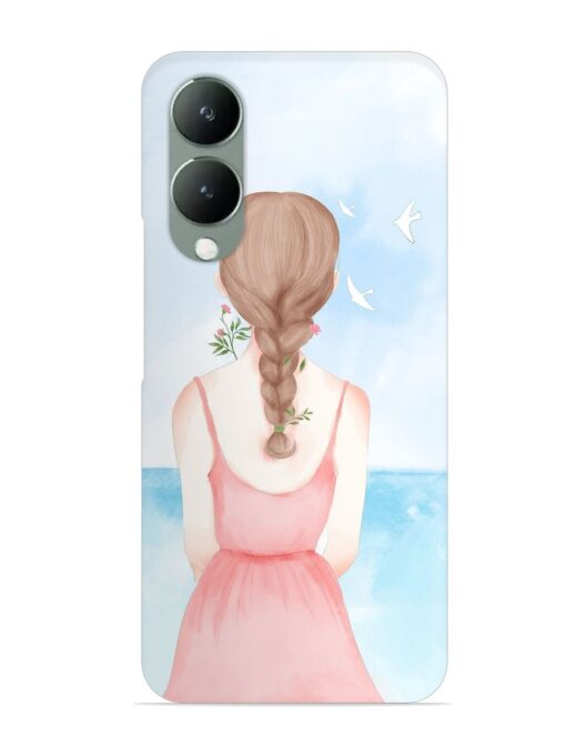 Watercolor Girl Vector Snap Case for Vivo Y17S