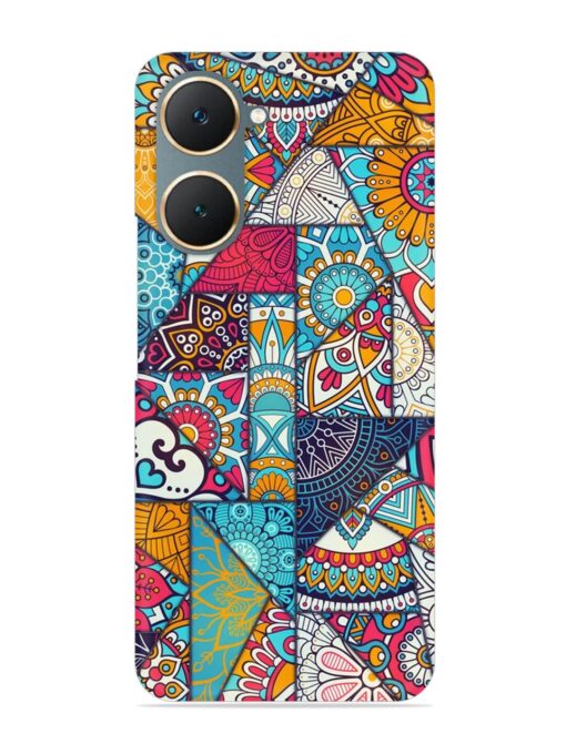 Patchwork Pattern Vintage Snap Case for Vivo Y18 Zapvi