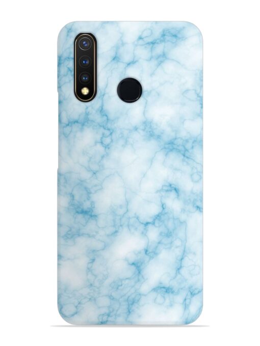 Blue White Natural Marble Snap Case for Vivo Y19 Zapvi