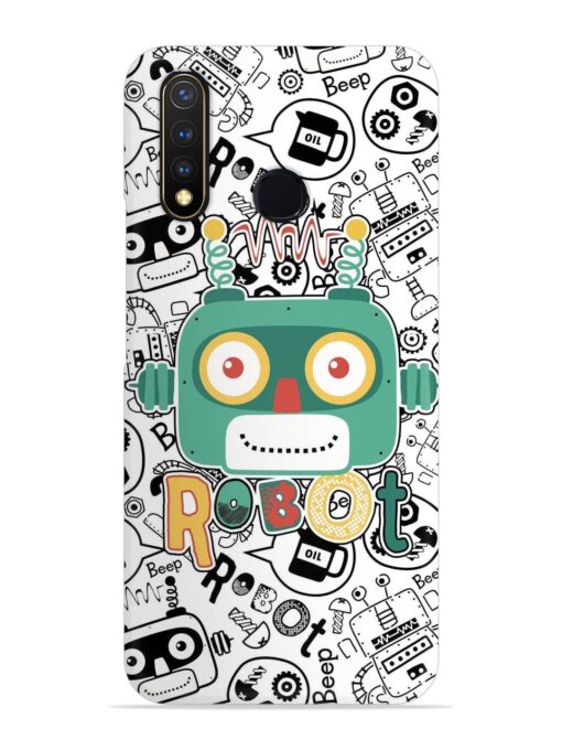 Robot Modern Seamless Pattern Snap Case for Vivo Y19 Zapvi