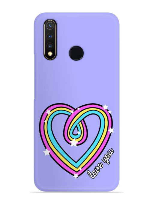 Colorful Rainbow Heart Snap Case for Vivo Y19 Zapvi