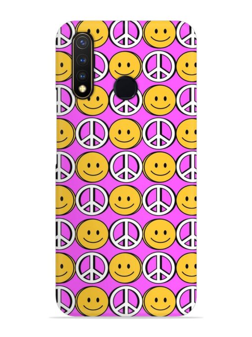 Smiley Face Peace Snap Case for Vivo Y19 Zapvi