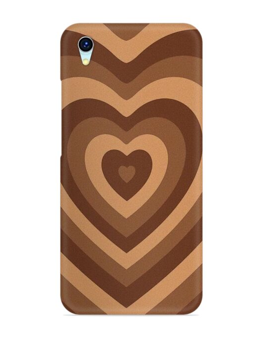 Brown Heart Snap Case for Vivo Y1S Zapvi