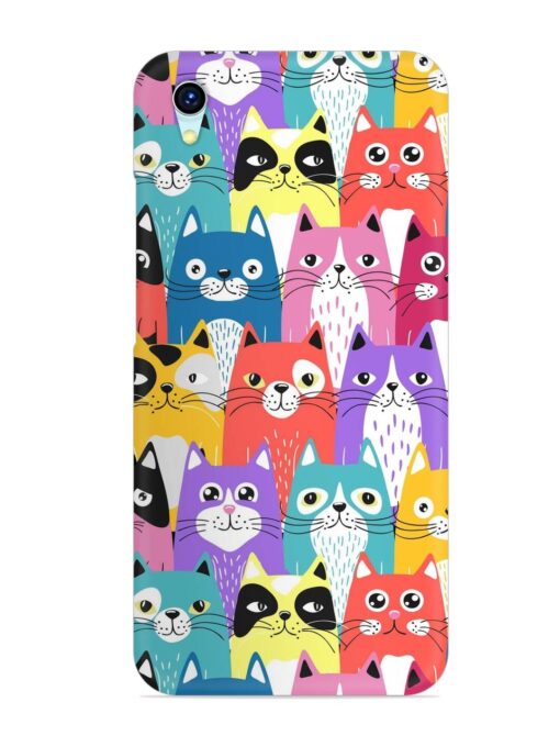 Funny Cartoon Cats Snap Case for Vivo Y1S Zapvi