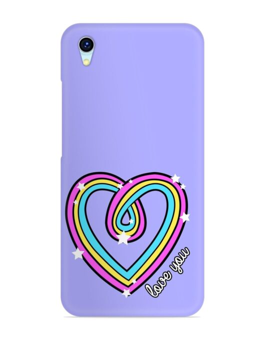 Colorful Rainbow Heart Snap Case for Vivo Y1S Zapvi