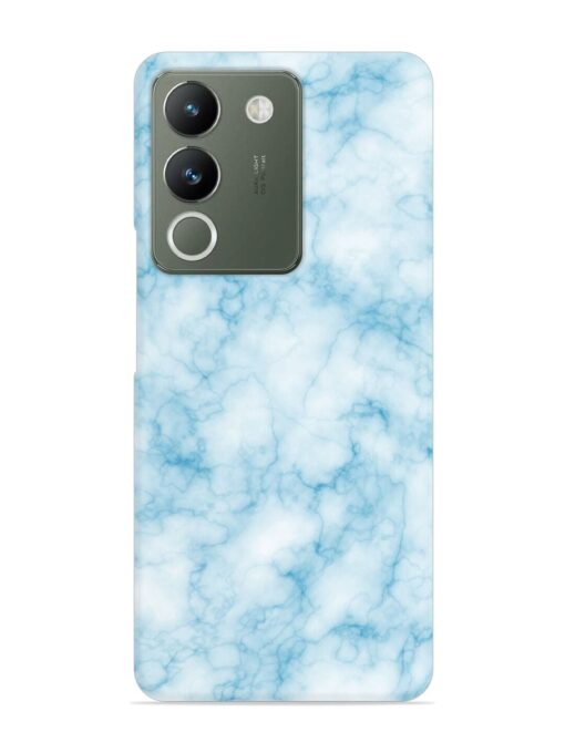 Blue White Natural Marble Snap Case for Vivo Y200 (5G) Zapvi