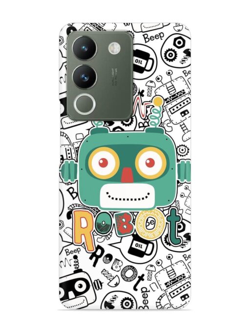 Robot Modern Seamless Pattern Snap Case for Vivo Y200 (5G) Zapvi