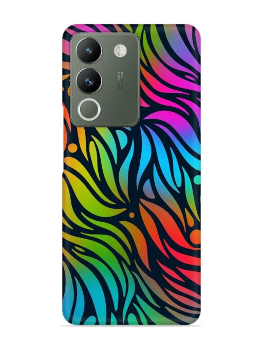 Abstract Leaf Design Snap Case for Vivo Y200 (5G) Zapvi