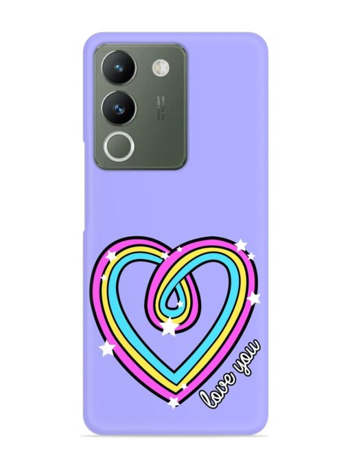 Colorful Rainbow Heart Snap Case for Vivo Y200 (5G)