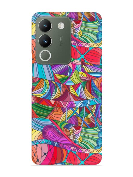 Seamless Patterns Hand Drawn Snap Case for Vivo Y200 (5G) Zapvi