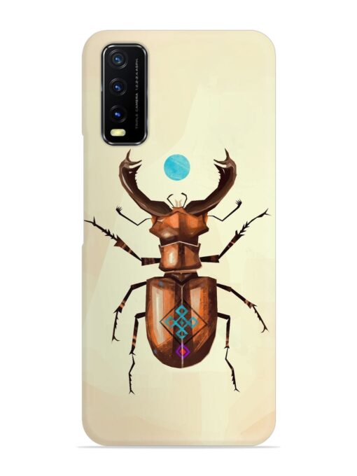 Stag Beetle Vector Snap Case for Vivo Y20A Zapvi