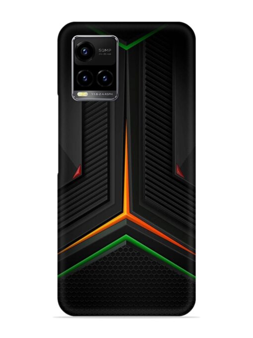 Orange Triangle Light Snap Case for Vivo Y21 Zapvi