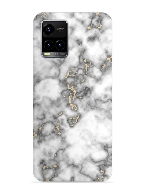 Gray And Gold Marble Snap Case for Vivo Y21 Zapvi