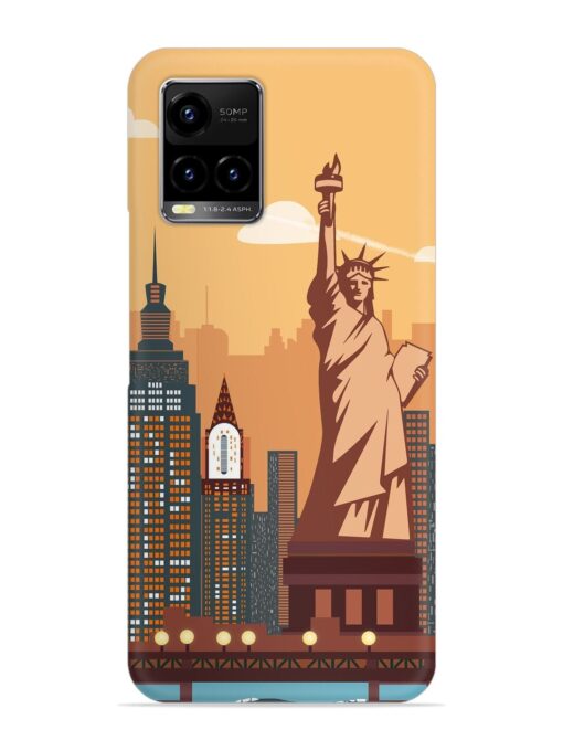 New York Statue Of Liberty Architectural Scenery Snap Case for Vivo Y21 Zapvi