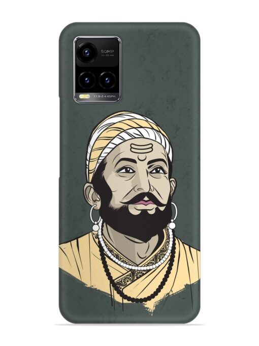 Shivaji Maharaj Vector Art Snap Case for Vivo Y21 Zapvi