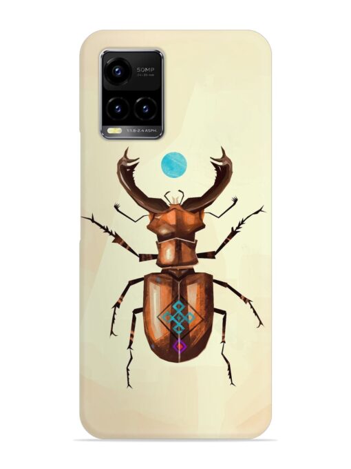 Stag Beetle Vector Snap Case for Vivo Y21 Zapvi