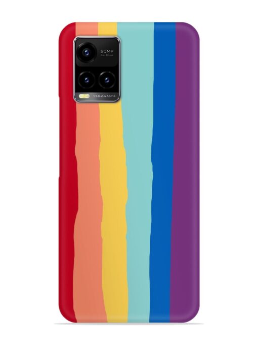 Rainbow Genuine Liquid Snap Case for Vivo Y21 Zapvi