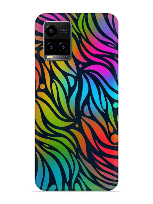 Abstract Leaf Design Snap Case for Vivo Y21 Zapvi