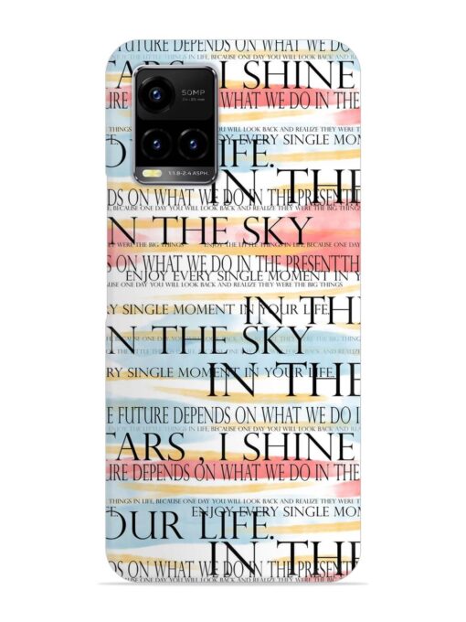 Seamless Slogans Pattern Snap Case for Vivo Y21 Zapvi