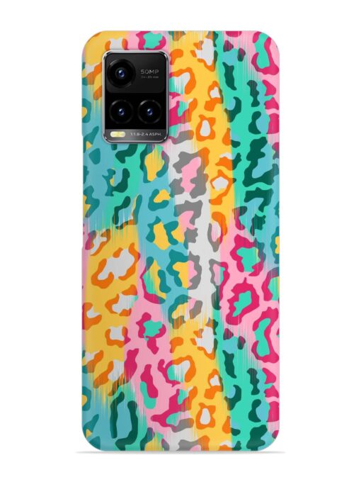 Seamless Vector Colorful Snap Case for Vivo Y21 Zapvi