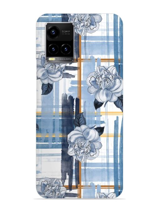 Watercolor Pattern Rose Snap Case for Vivo Y21 Zapvi