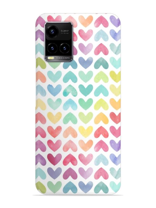 Seamless Colorful Watercolor Snap Case for Vivo Y21