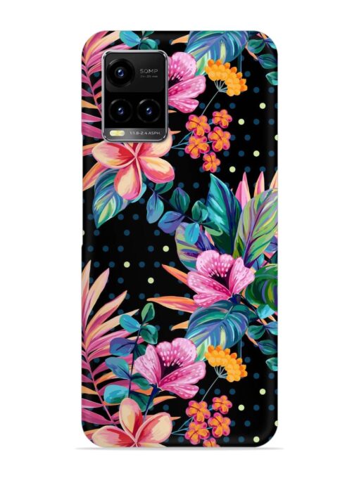 Seamless Floral Pattern Snap Case for Vivo Y21