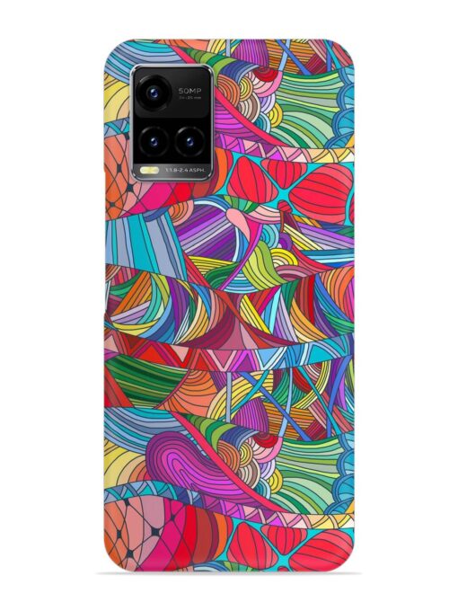 Seamless Patterns Hand Drawn Snap Case for Vivo Y21 Zapvi