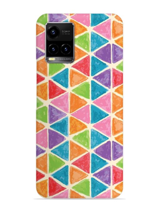 Seamless Colorful Isometric Snap Case for Vivo Y21 Zapvi