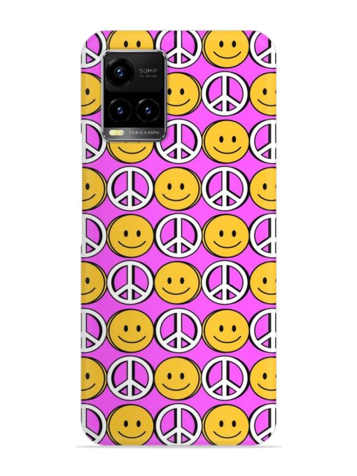 Smiley Face Peace Snap Case for Vivo Y21 Zapvi